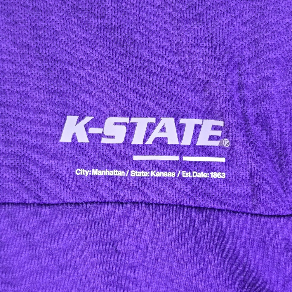 K-State Wildcats Nike Team Issued Dri-Fit Shirt Mens XXL Purple On-Field Big 12 - Picture 6 of 16